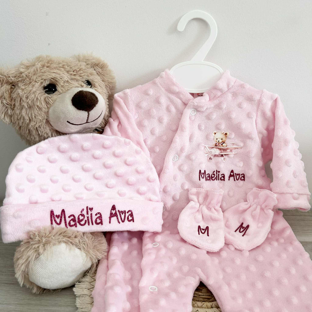 Coffret Pyjama Minky 3pcs Personnalisé