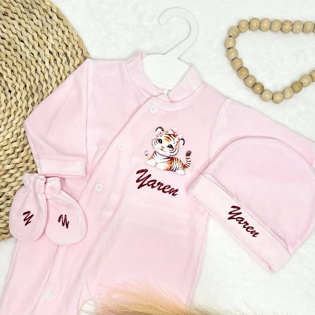 Coffret Pyjama Velours 3pcs Personnalisé