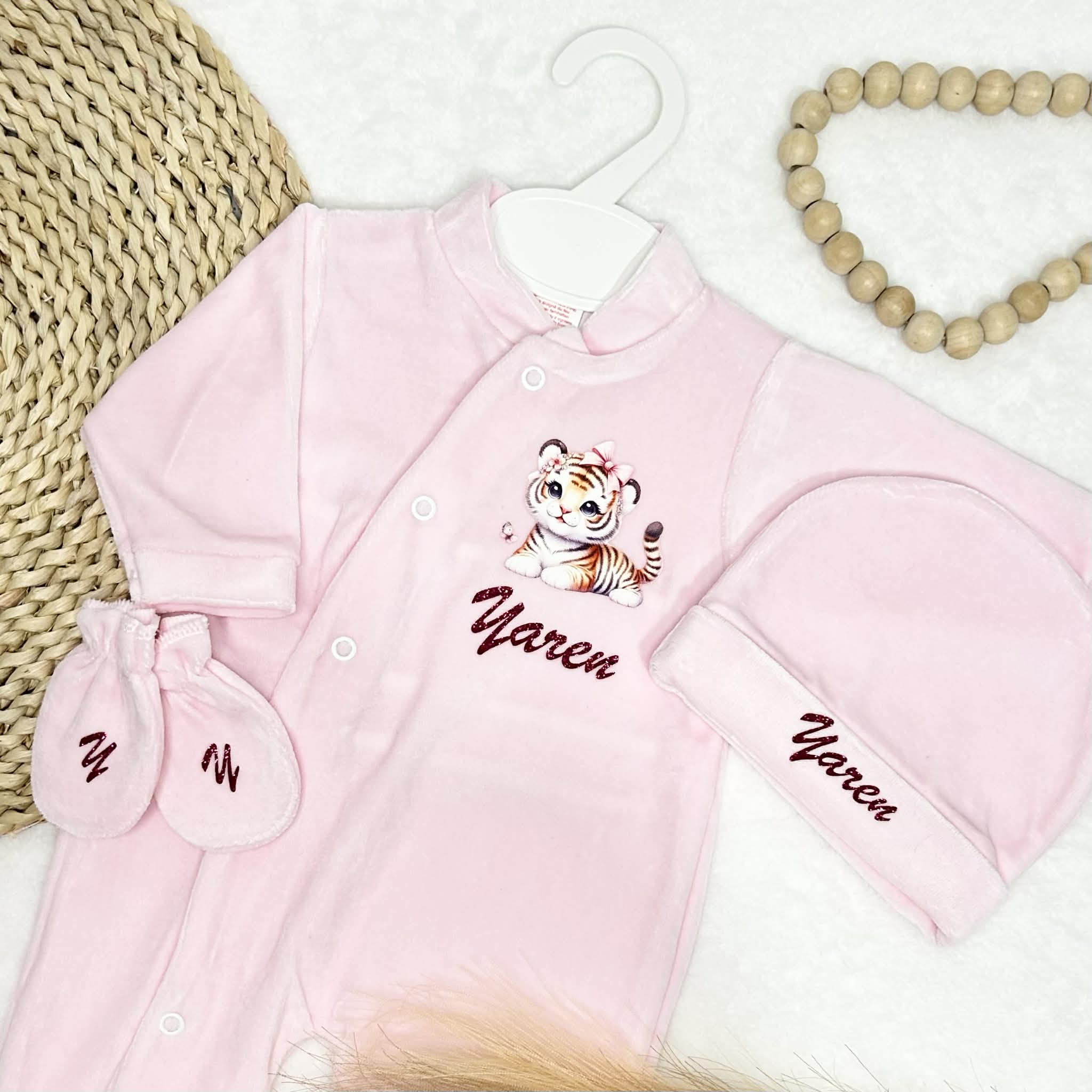 Coffret Pyjama Velours 3pcs Personnalisé