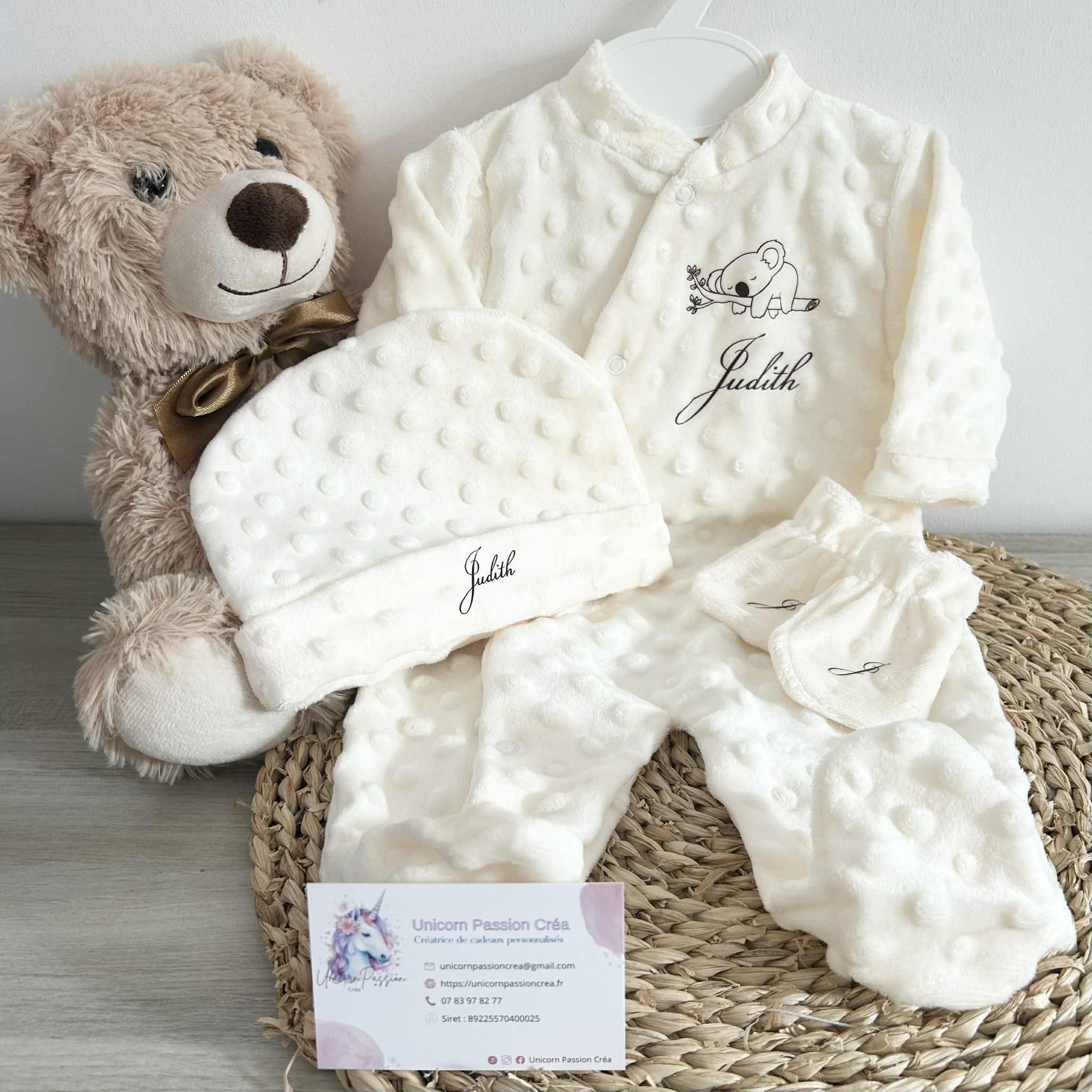 Coffret Pyjama Minky 3pcs Personnalisé