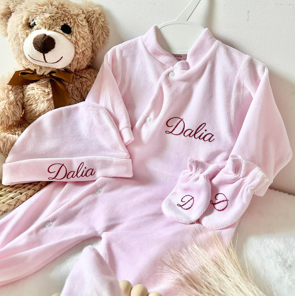 Coffret Pyjama 3pcs - Velours (9 couleurs)