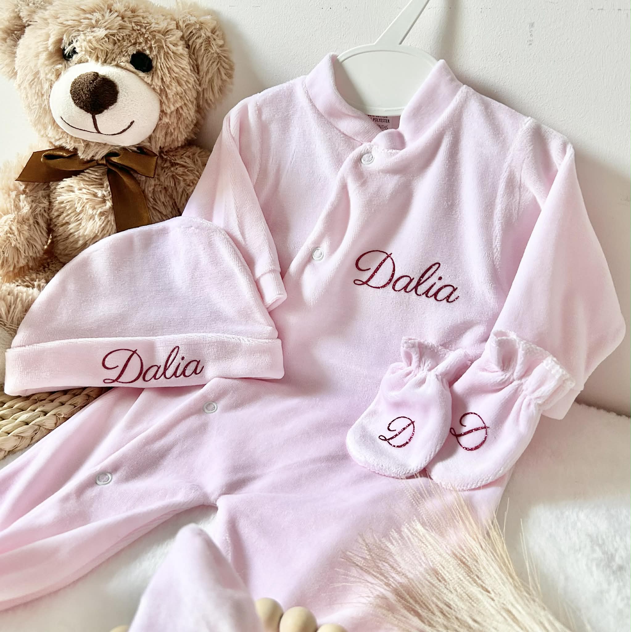 Coffret Pyjama 3pcs - Velours (9 couleurs)