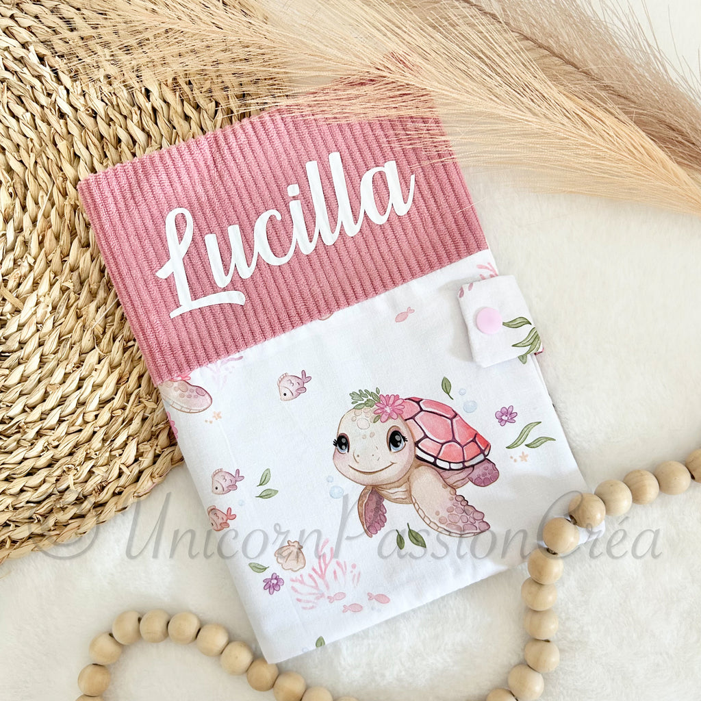 Carnet de Santé Côtelé et Motif Personnalisé