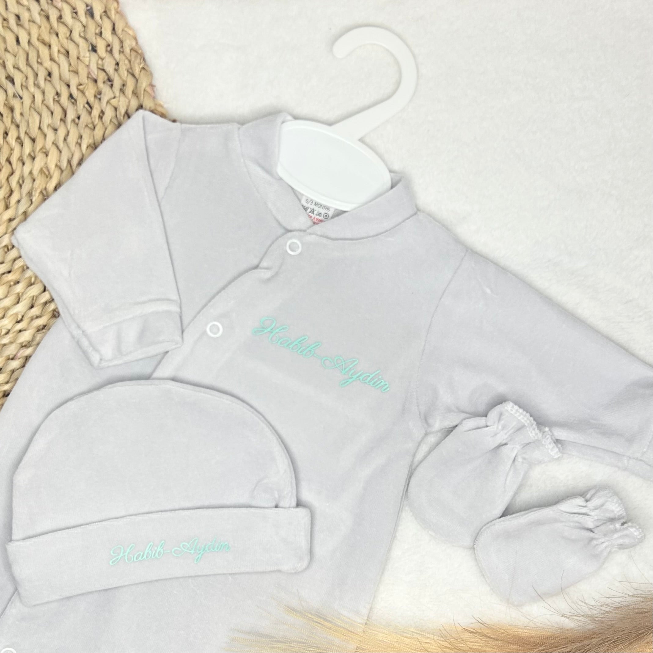 Coffret Pyjama 3pcs - Velours (9 couleurs)