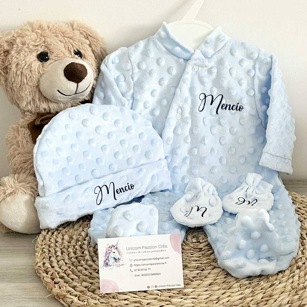 Coffret Pyjama Minky 3pcs Personnalisé