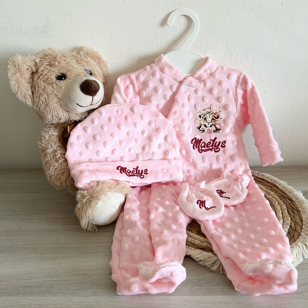 Coffret Pyjama Minky 3pcs Personnalisé