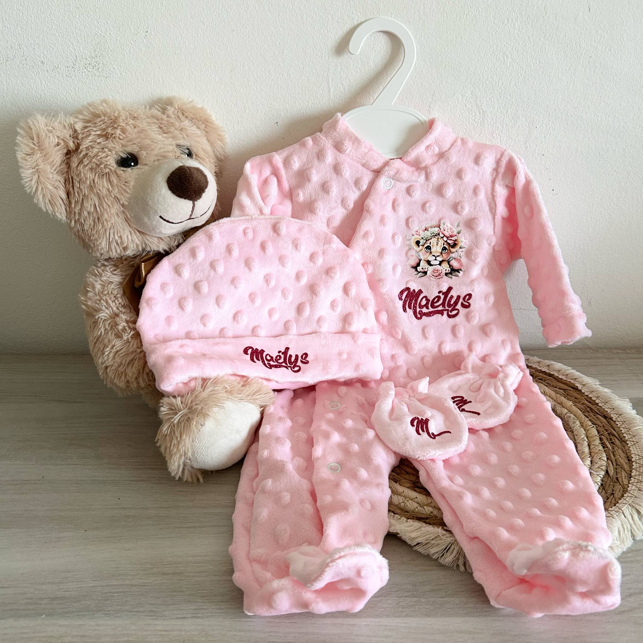 Coffret Pyjama Minky 3pcs Personnalisé