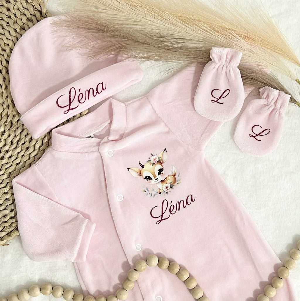 Coffret Pyjama 3pcs - Velours (9 couleurs)