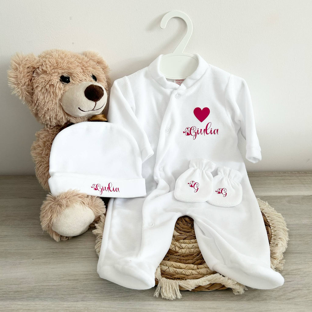 Coffret Pyjama Velours 3pcs Personnalisé