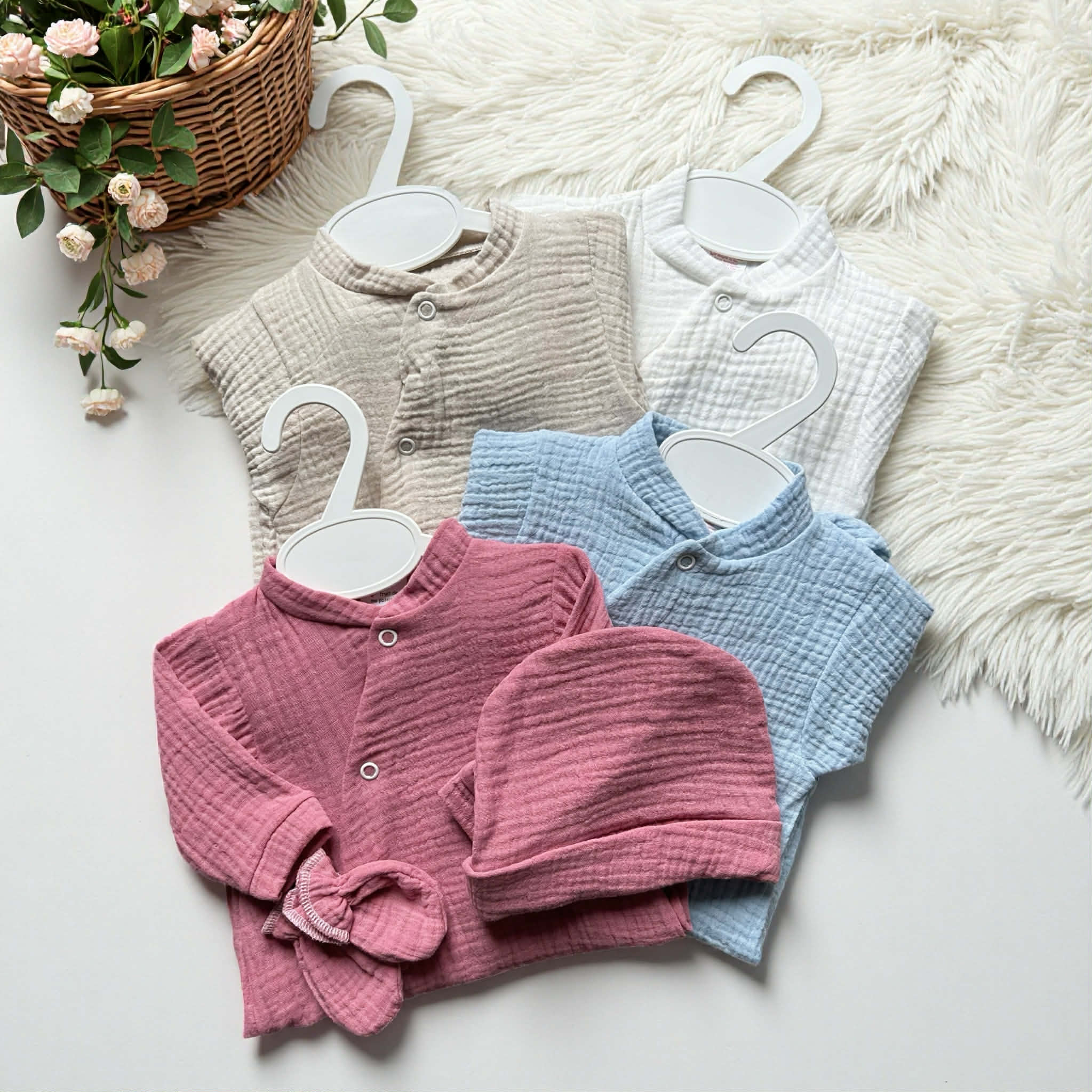 Tenue 3pcs - Gaze de Coton (4 couleurs)