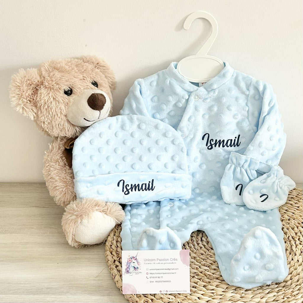 Coffret Pyjama Minky 3pcs Personnalisé