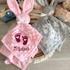 Doudou Lapin Minky à Personnaliser (Plusieurs Couleurs)