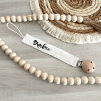 Attache Tétine à Personnaliser Blanc