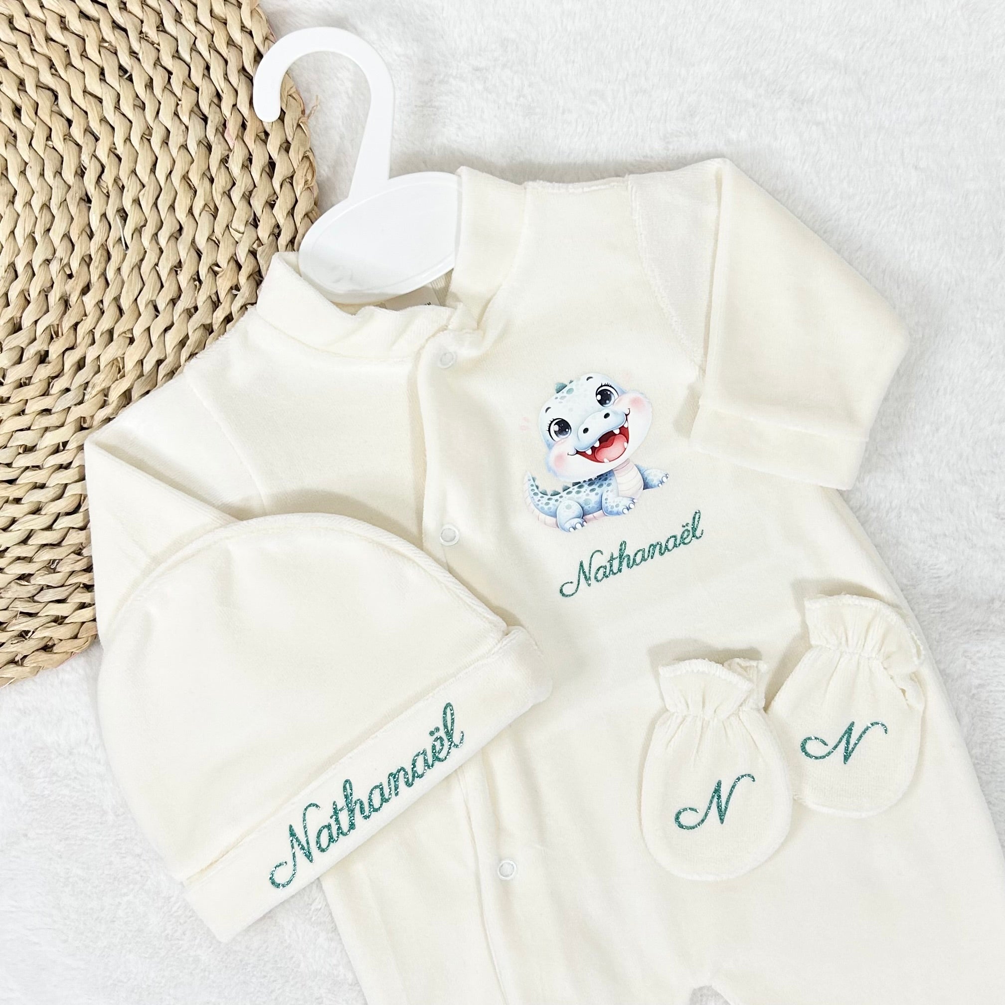 Coffret Pyjama 3pcs - Velours (9 couleurs)