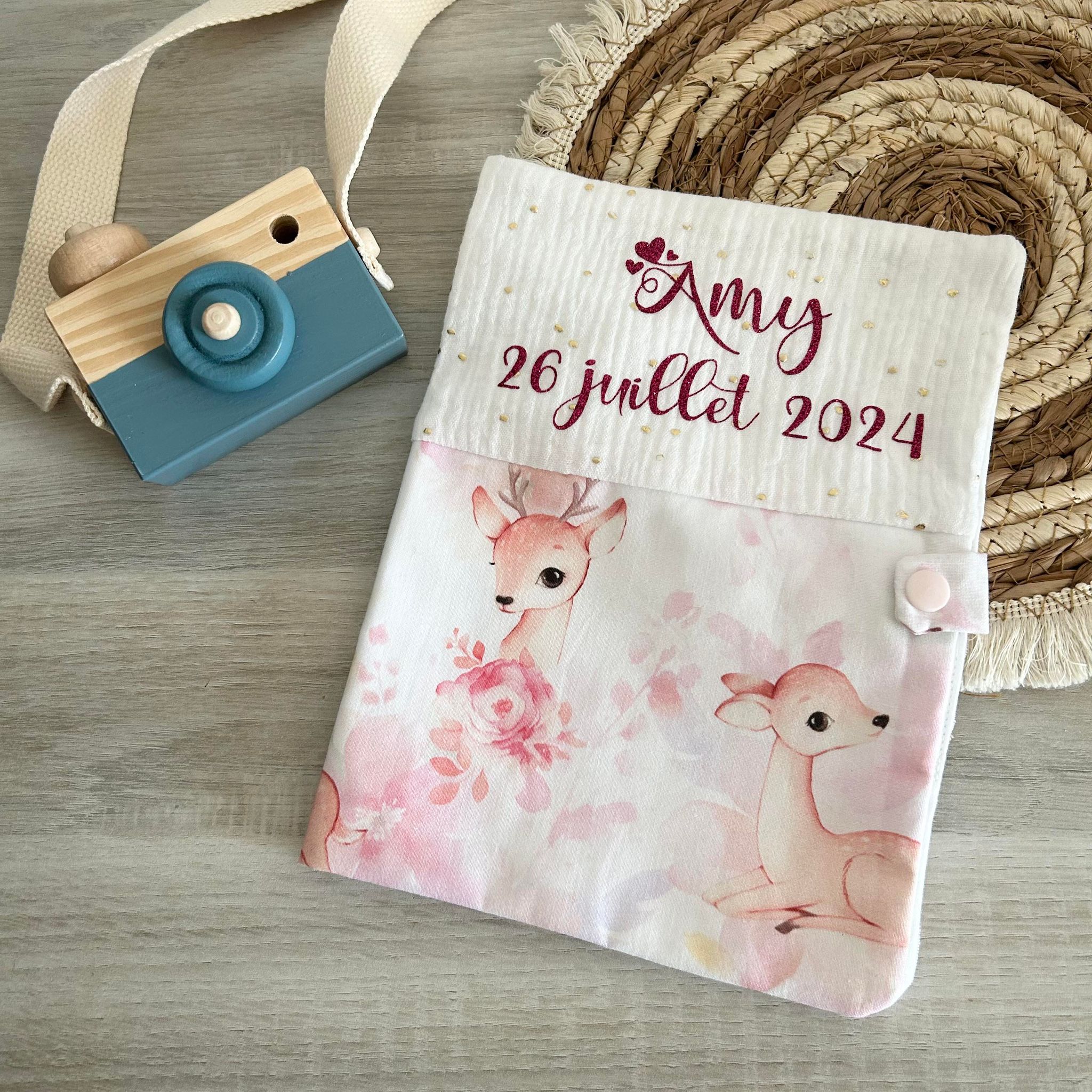 Carnet de Santé Gaze de Coton et Motif Personnalisé