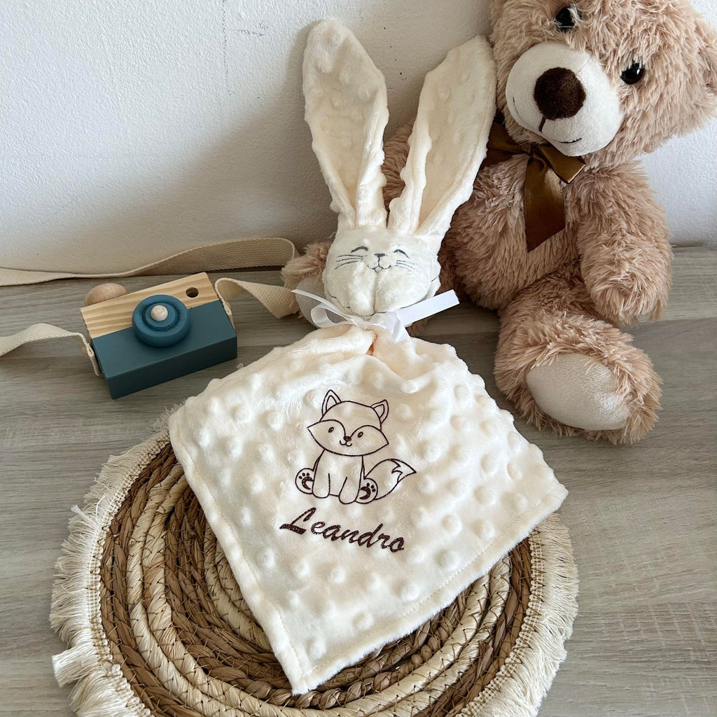 Doudou Lapin Minky Personnalisé
