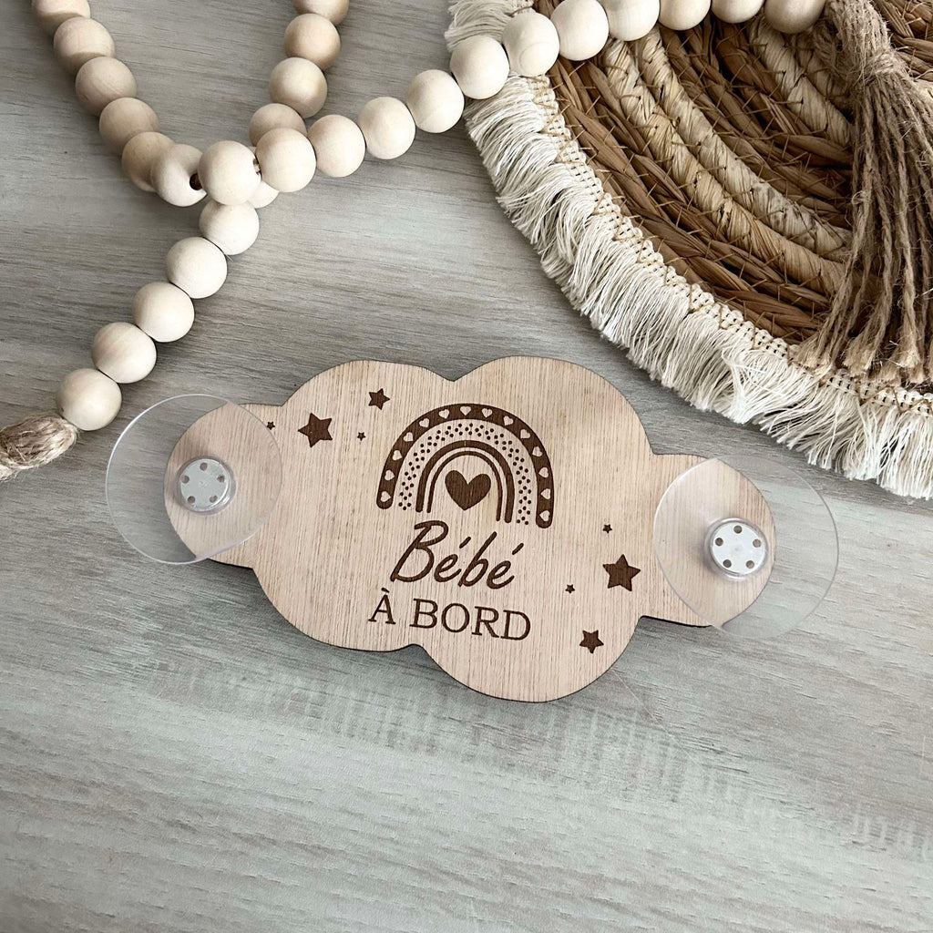 Pancarte Personnalisée en Bois - Bébé à Bord
