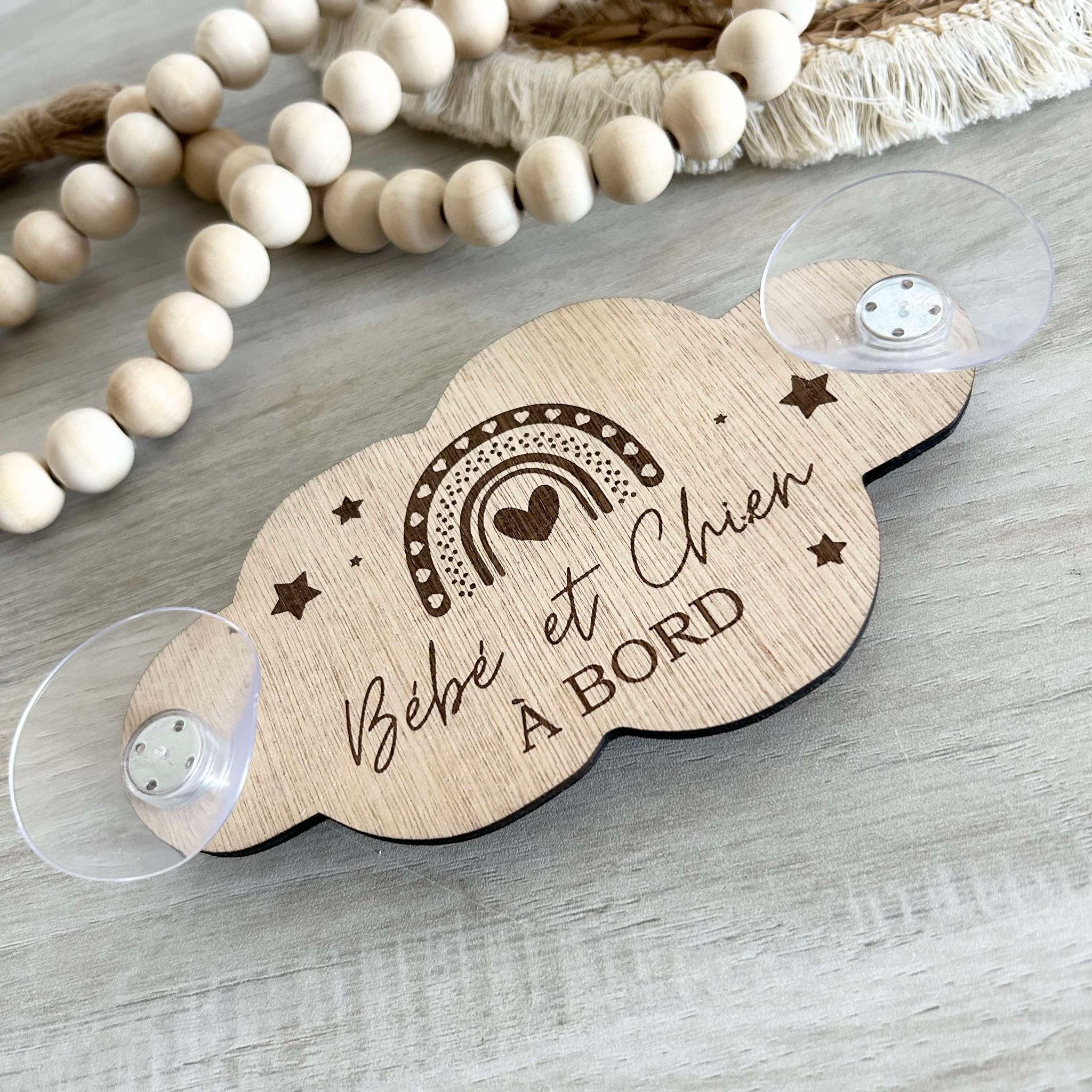 Pancarte Personnalisée en Bois - Bébé à Bord
