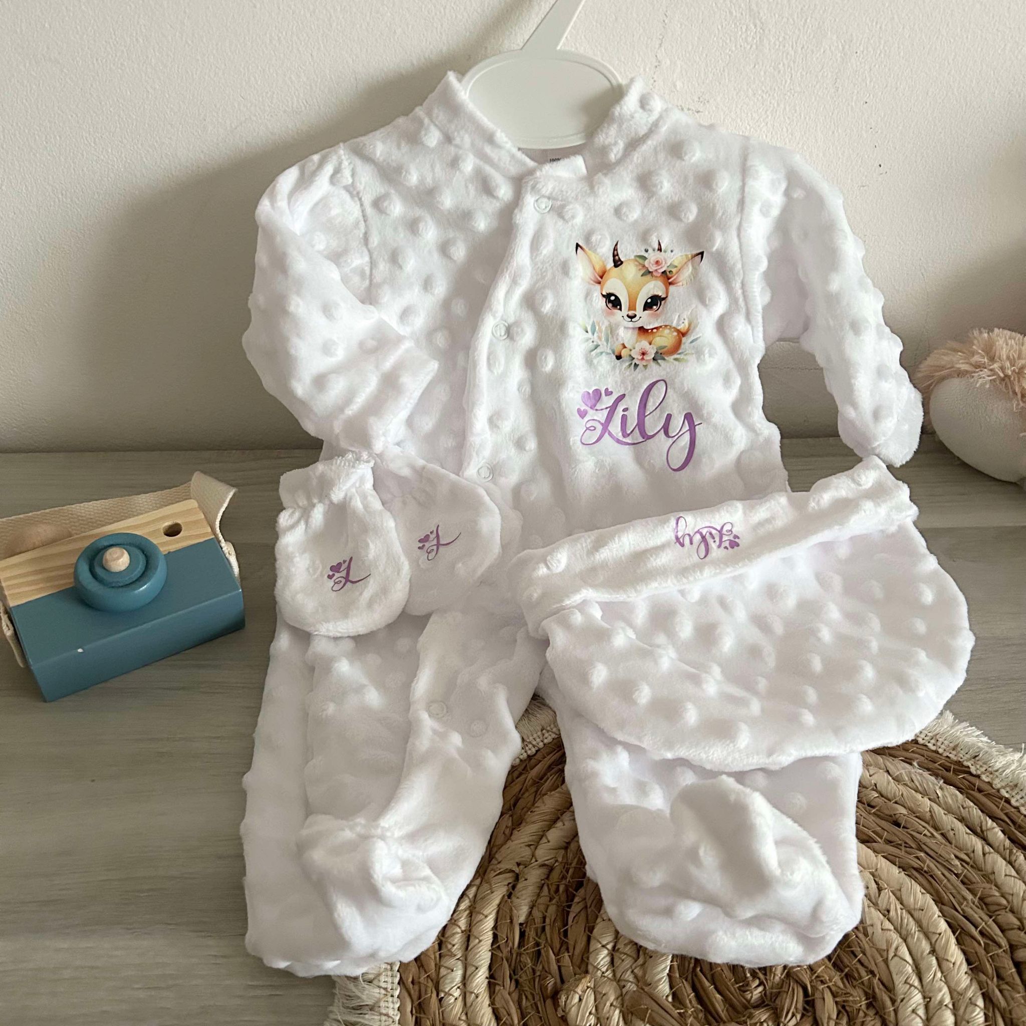 Coffret Pyjama Minky 3pcs Personnalisé