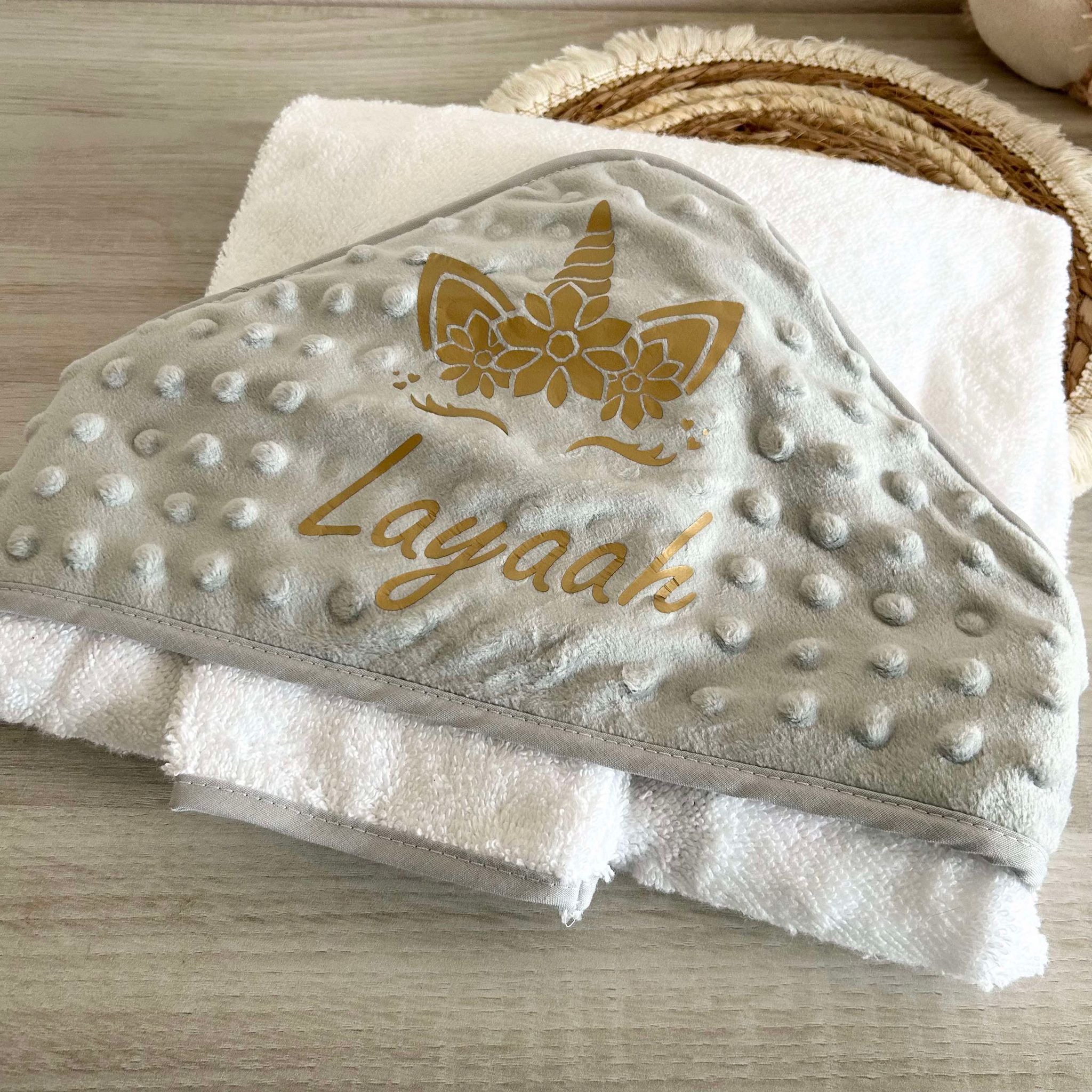 Cape de Bain Minky Personnalisée