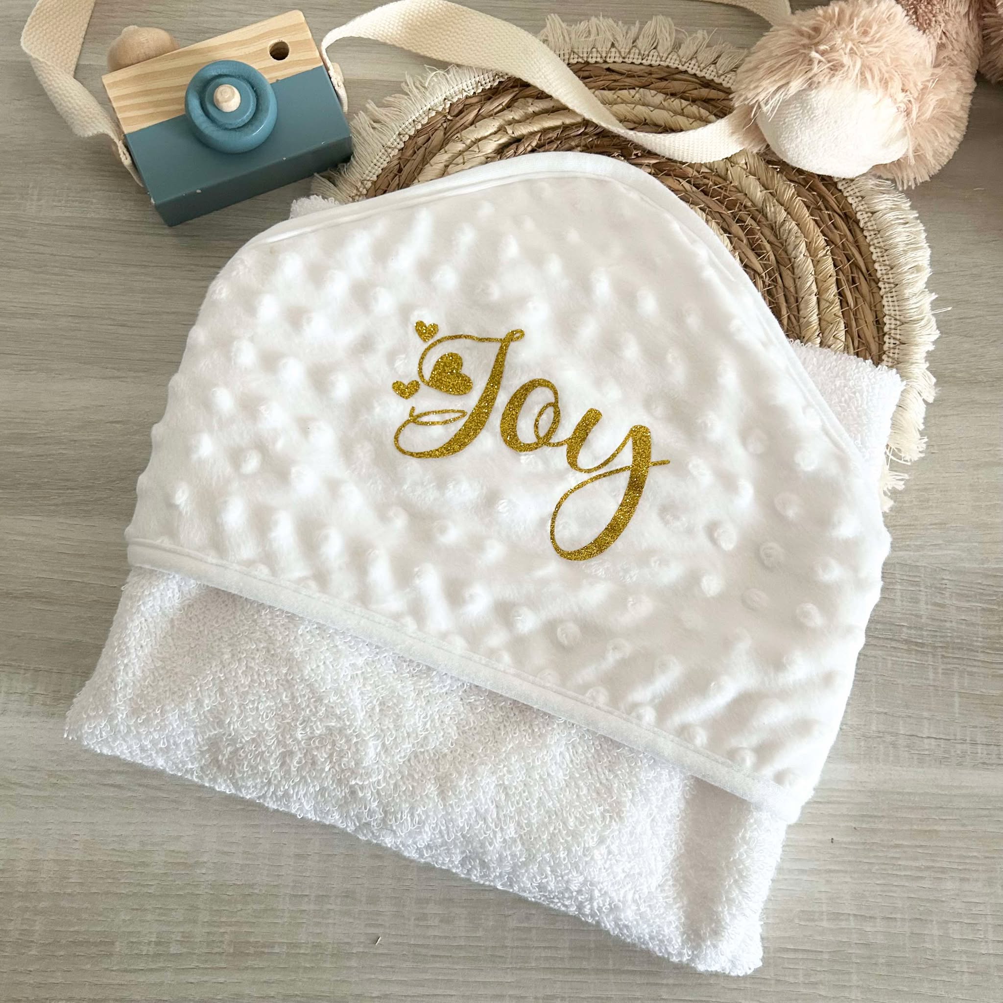 Cape de Bain Minky Personnalisée