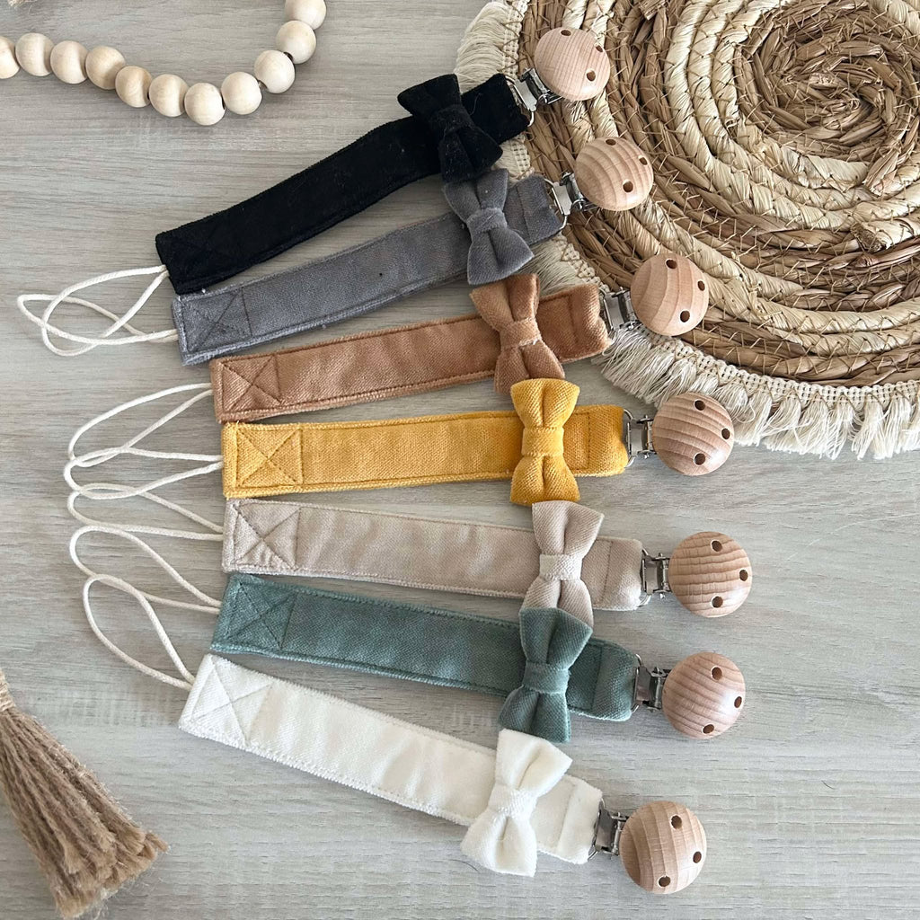 Attache Tétine Velours Personnalisée