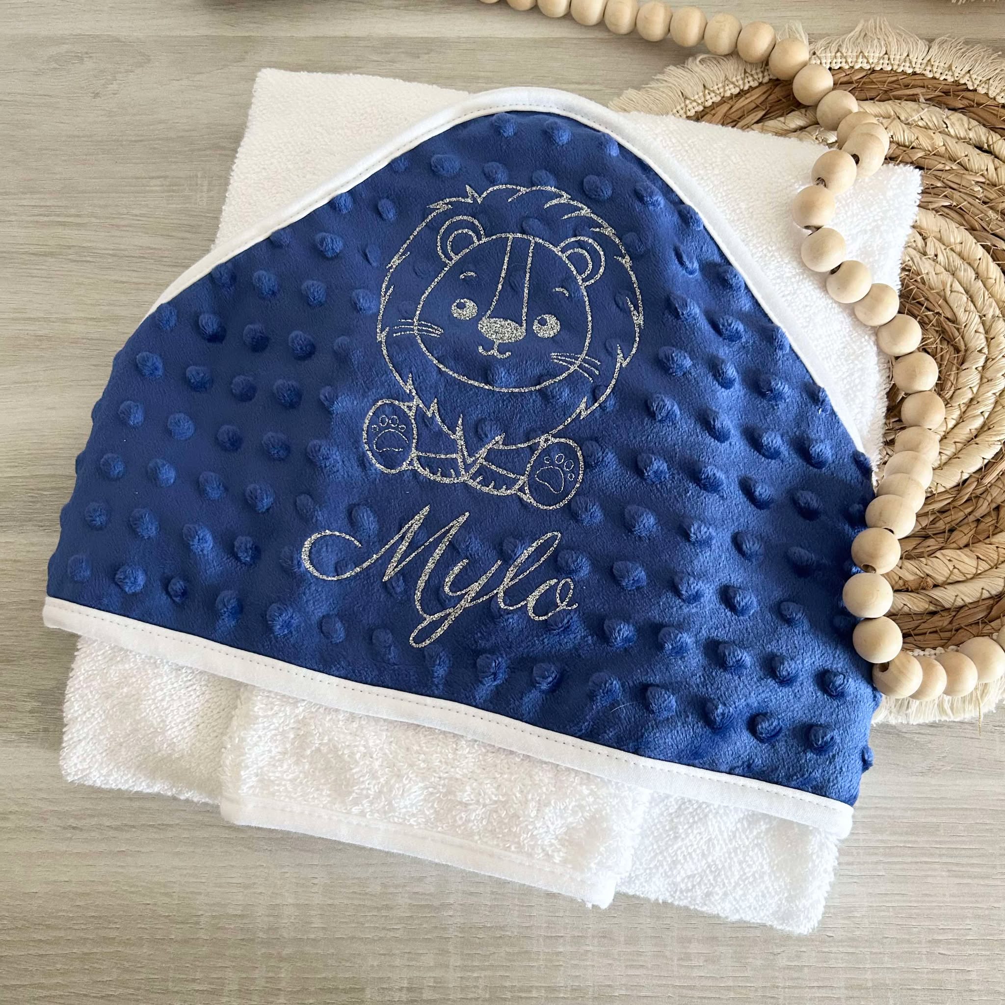 Cape de Bain Minky Personnalisée