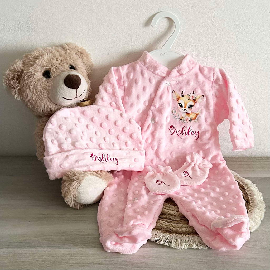Coffret Pyjama Minky 3pcs Personnalisé