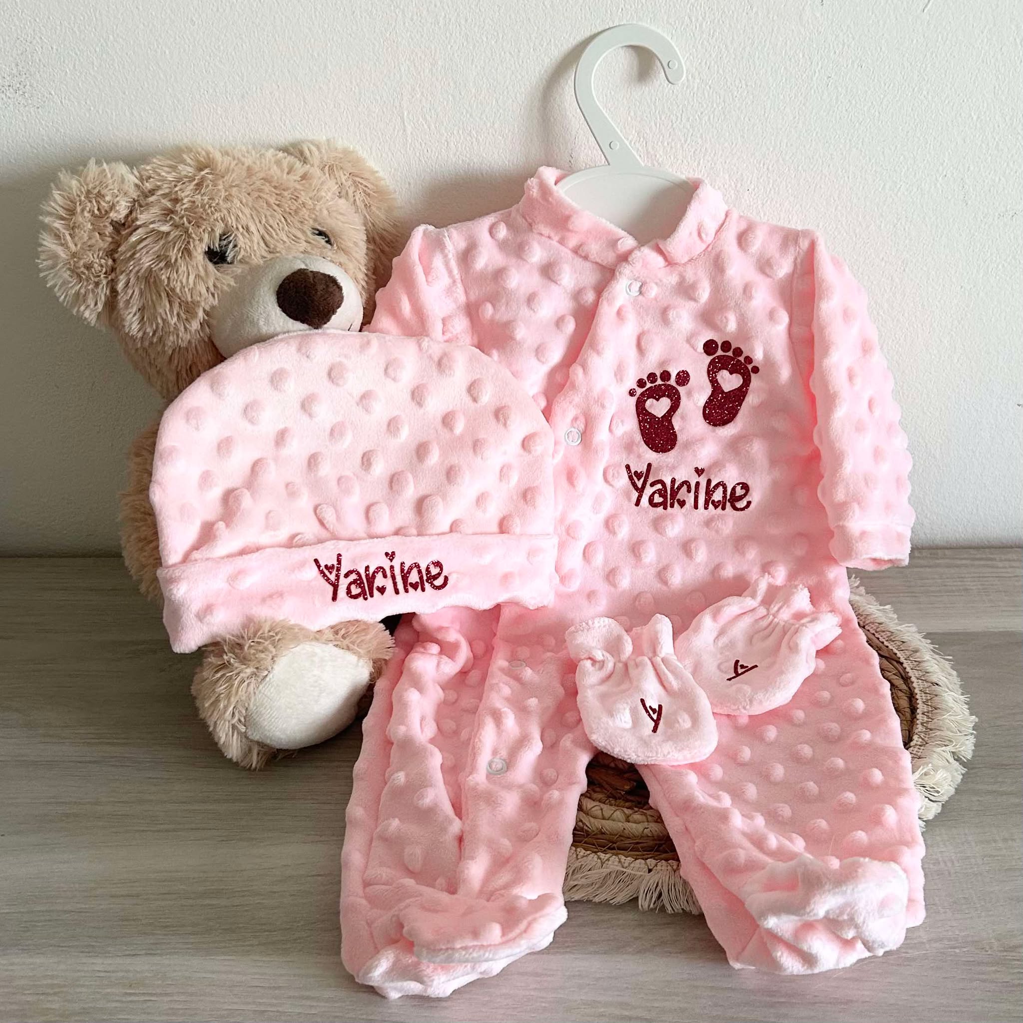 Coffret Pyjama Minky 3pcs Personnalisé