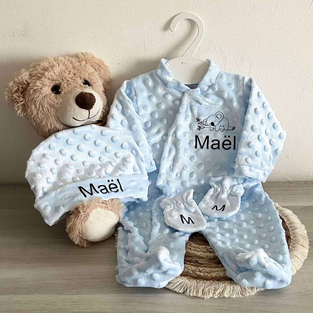 Coffret Pyjama Minky 3pcs Personnalisé
