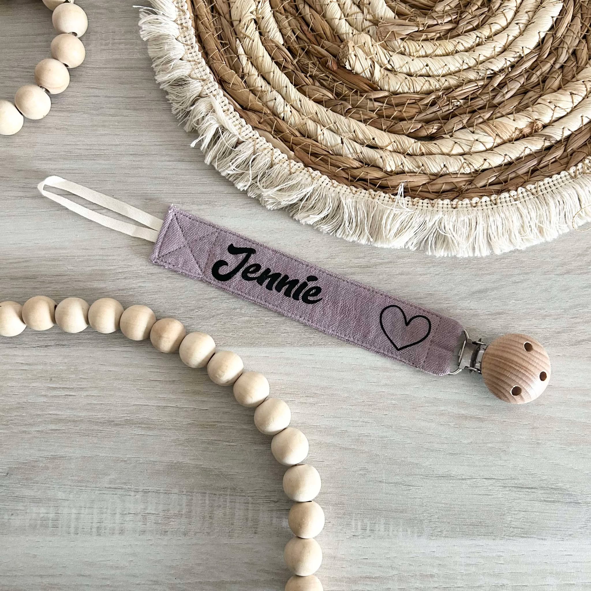 Personnalisez Votre Attache Tétine en Tissu (Plusieurs Couleurs)