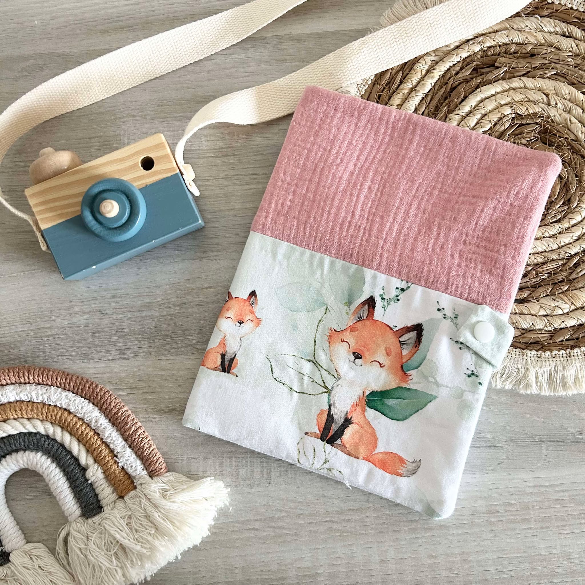 Carnet de Santé à Personnaliser en Tissu - Renard Vert