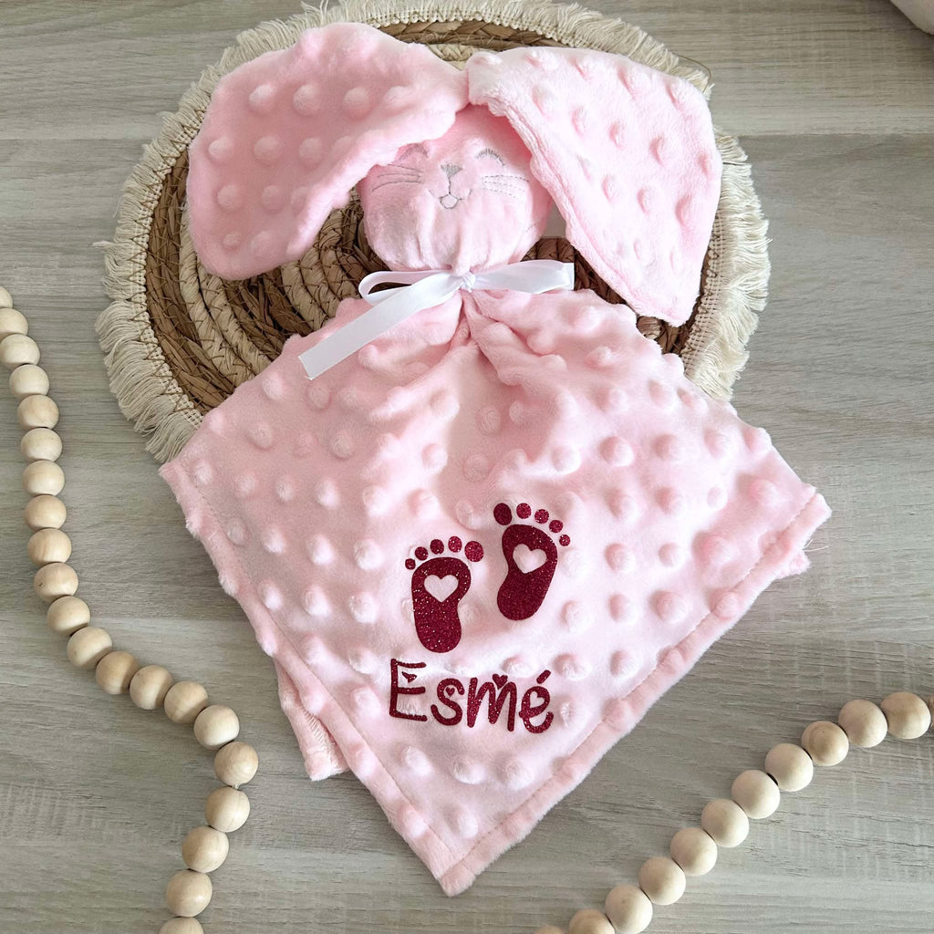 Doudou Lapin Minky Personnalisé