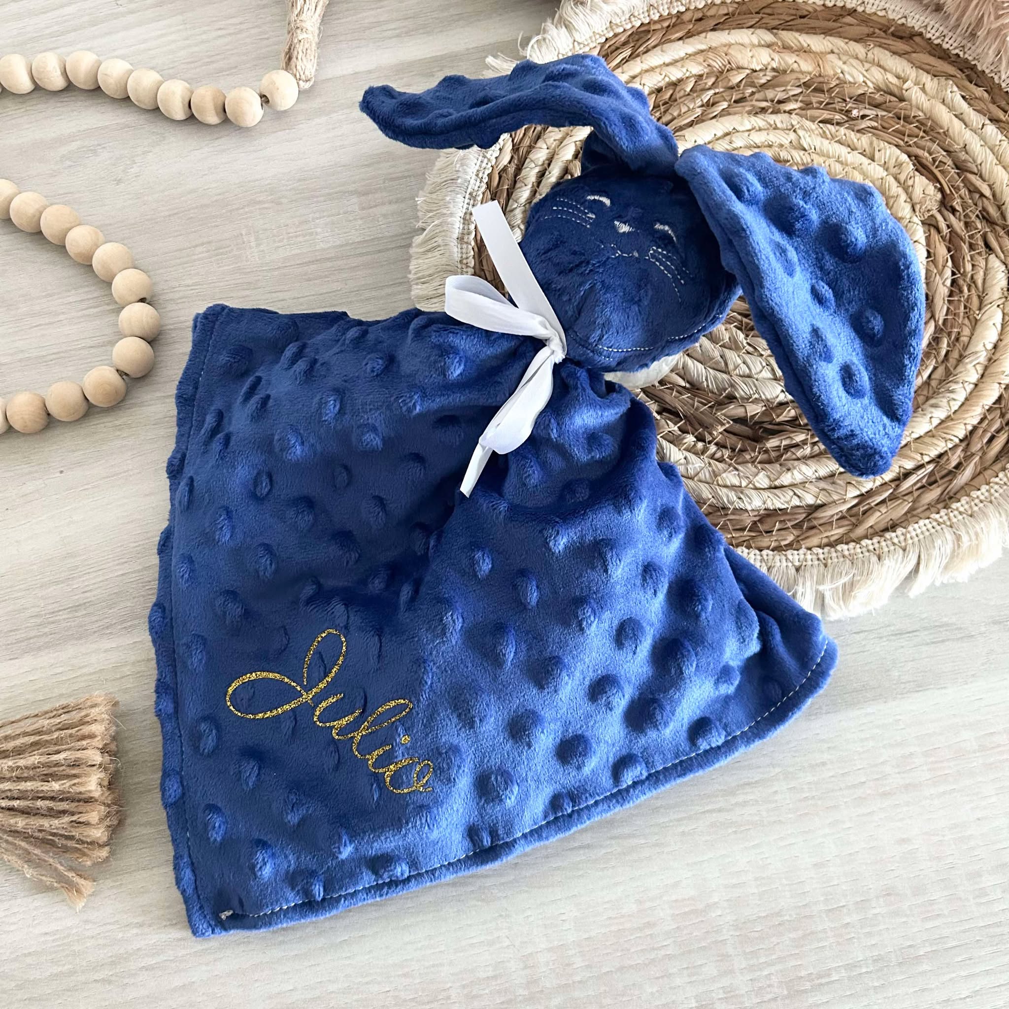 Doudou Lapin Minky Personnalisé