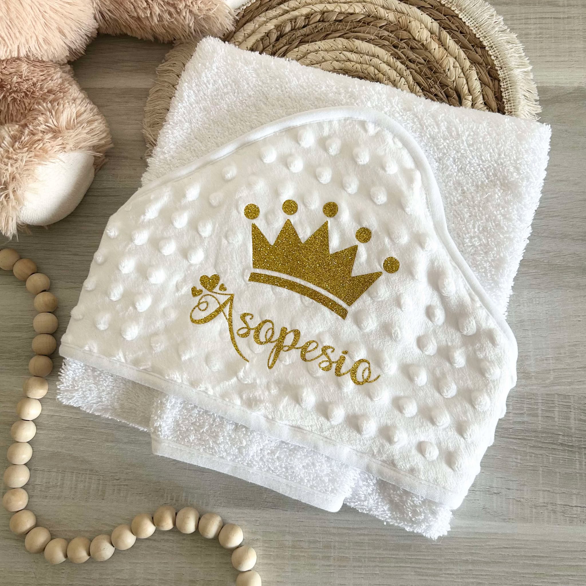 Cape de Bain Minky Personnalisée