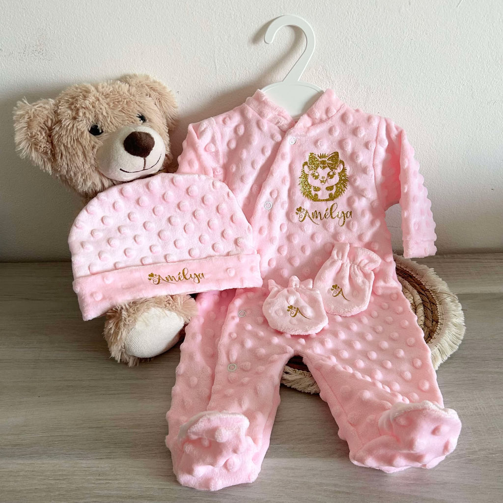 Coffret Pyjama Minky 3pcs Personnalisé