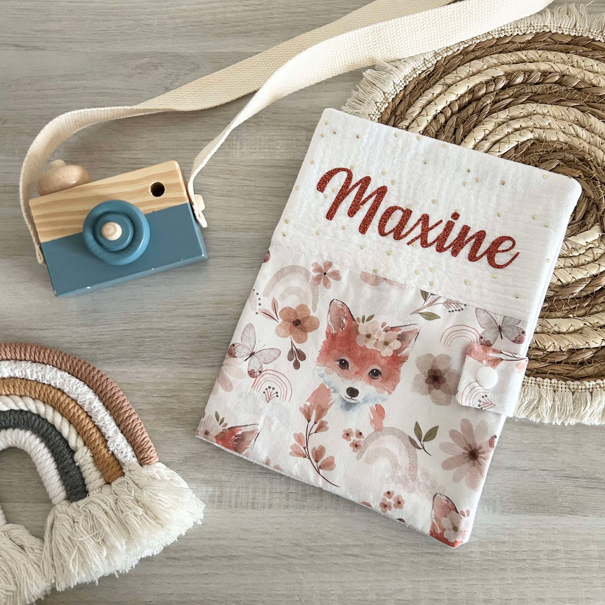 Carnet de Santé Gaze de Coton et Motif Personnalisé