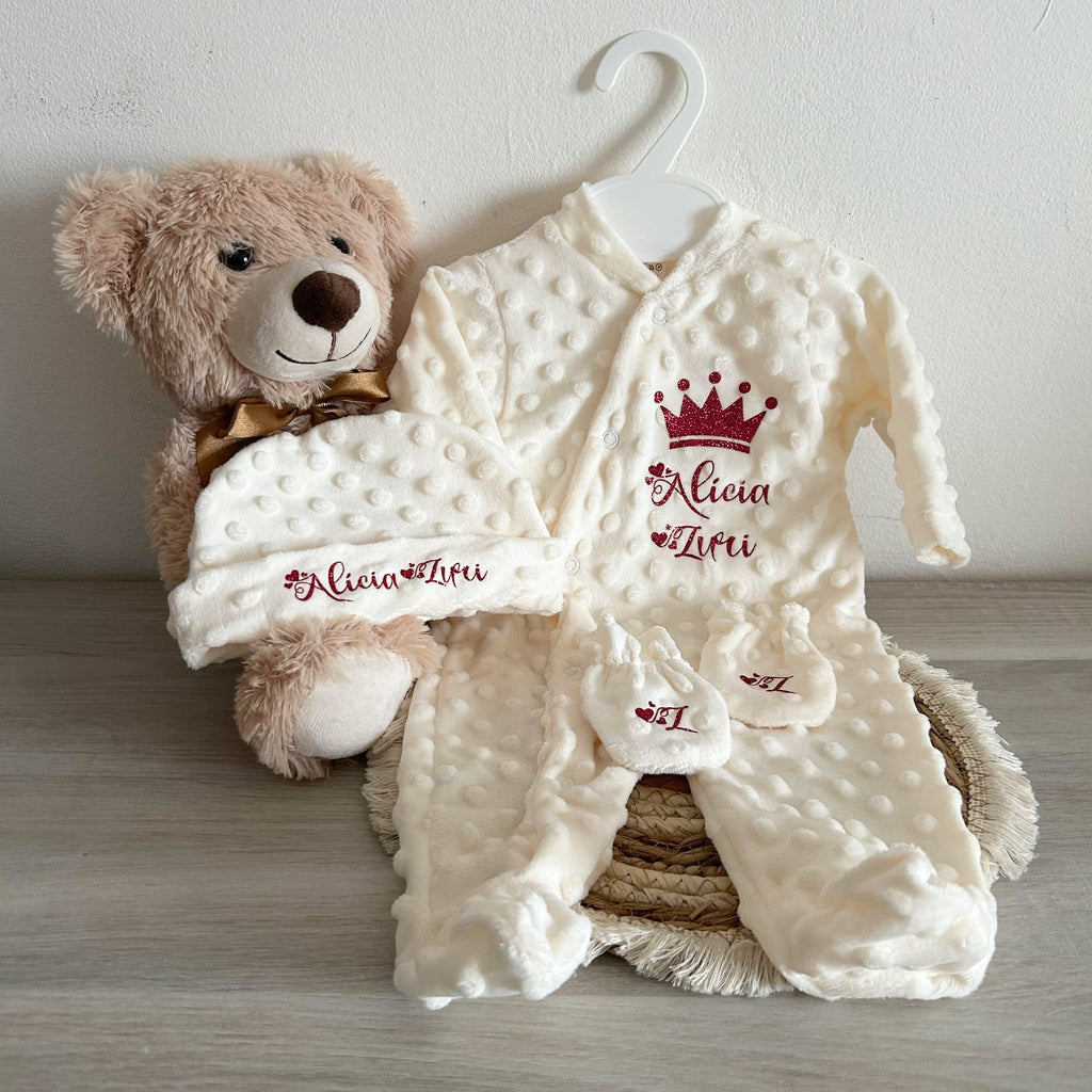 Coffret Pyjama Minky 3pcs Personnalisé