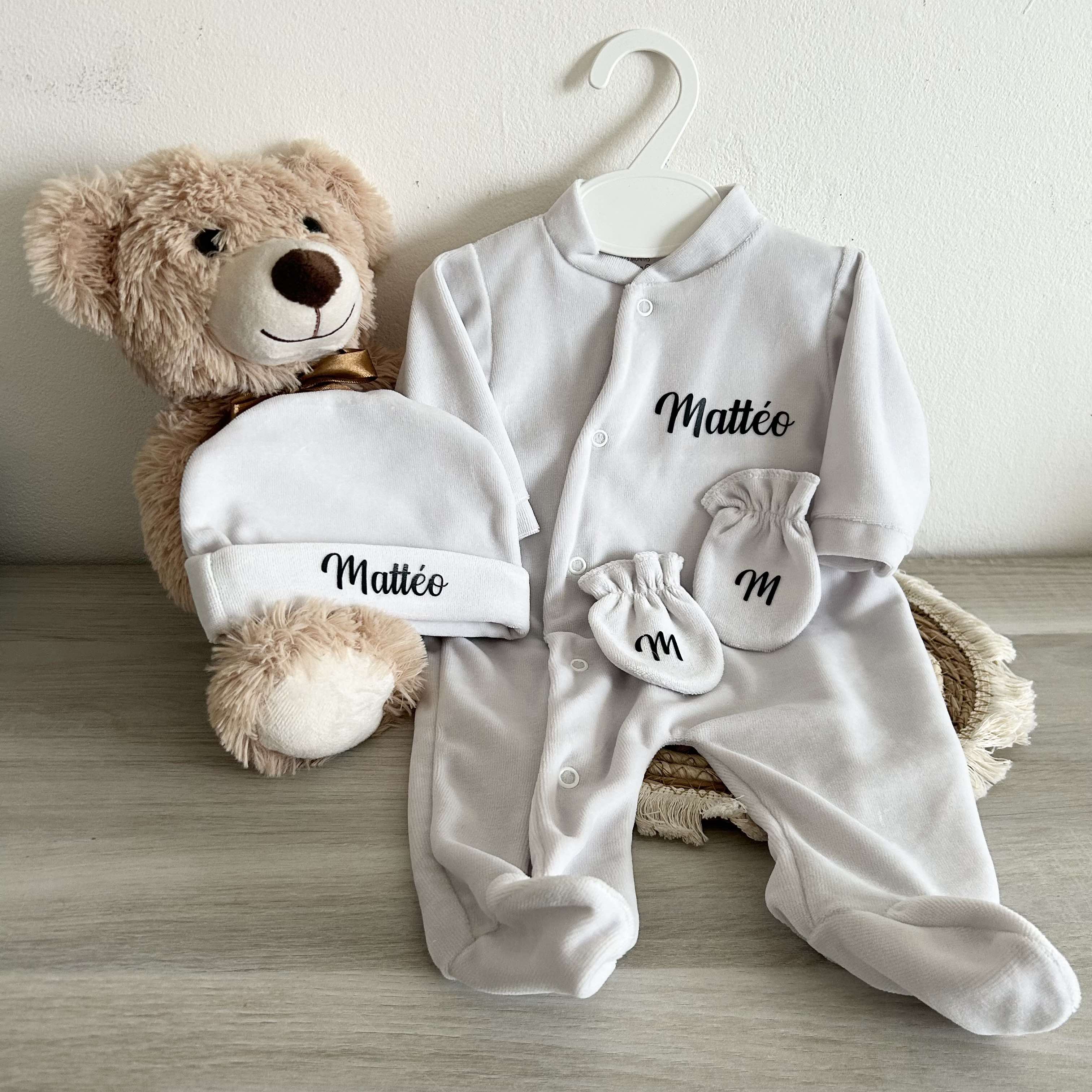 Coffret Pyjama Velours 3pcs Personnalisé