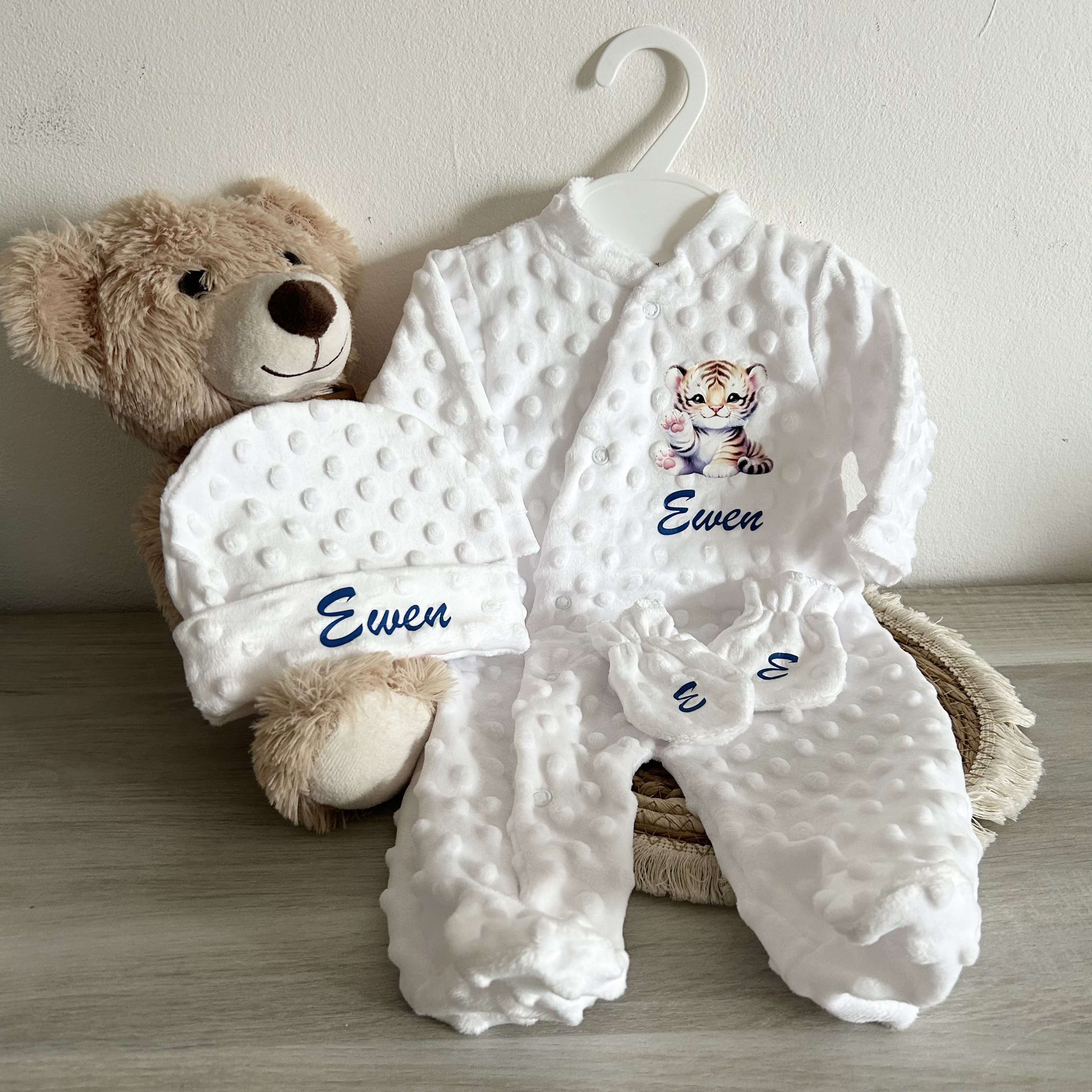 Coffret Pyjama Minky 3pcs Personnalisé