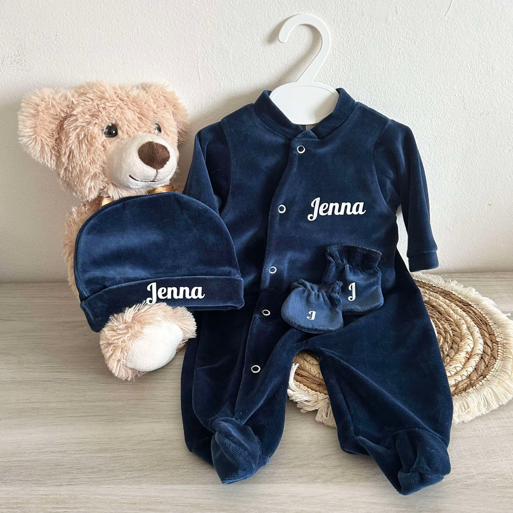 Coffret Pyjama Velours 3pcs Personnalisé