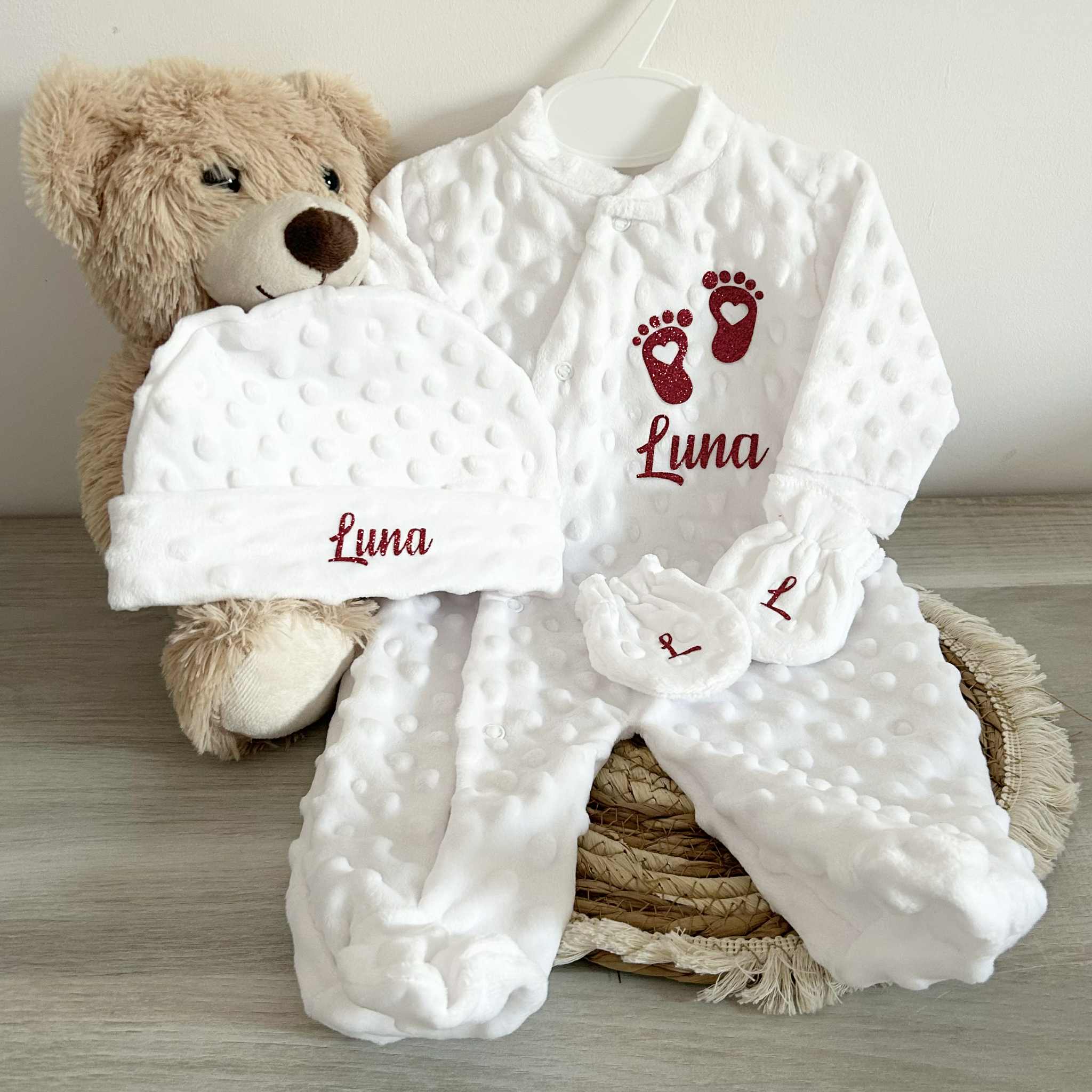 Coffret Pyjama Minky 3pcs Personnalisé
