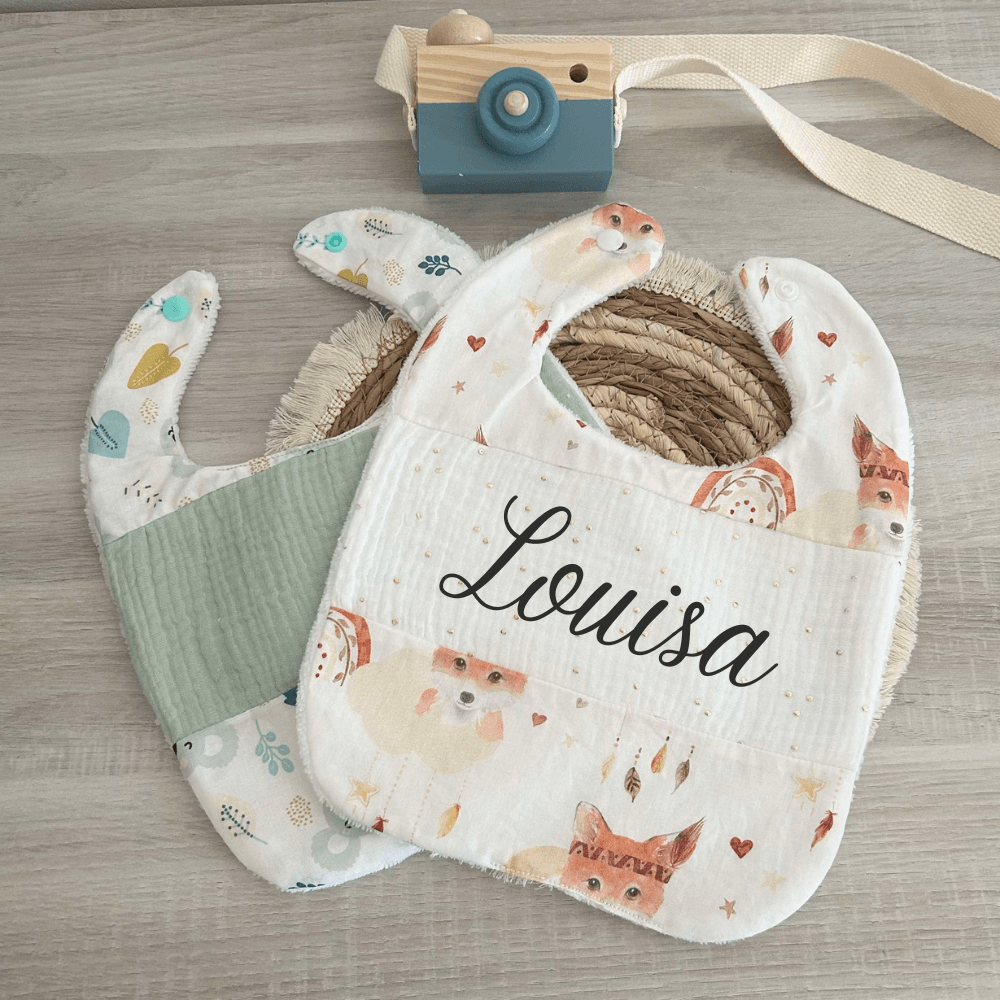 Créez et Personnalisez Votre Bavoir en Tissu (Plusieurs Modèles)