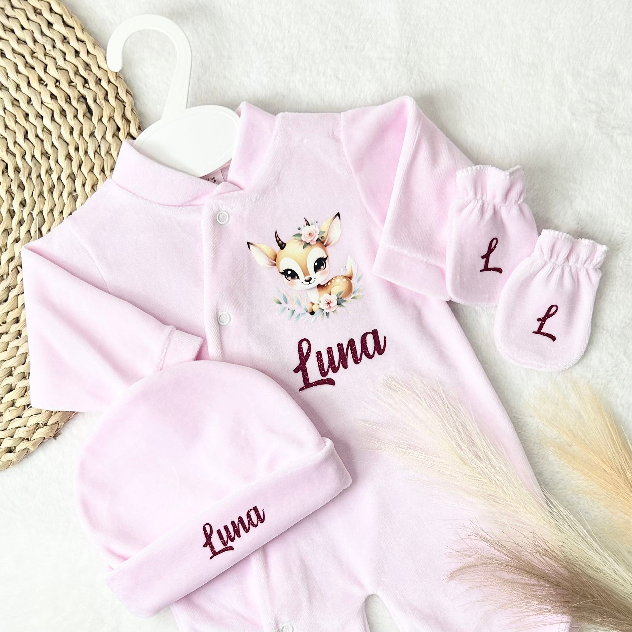 Coffret Pyjama 3pcs - Velours (9 couleurs)