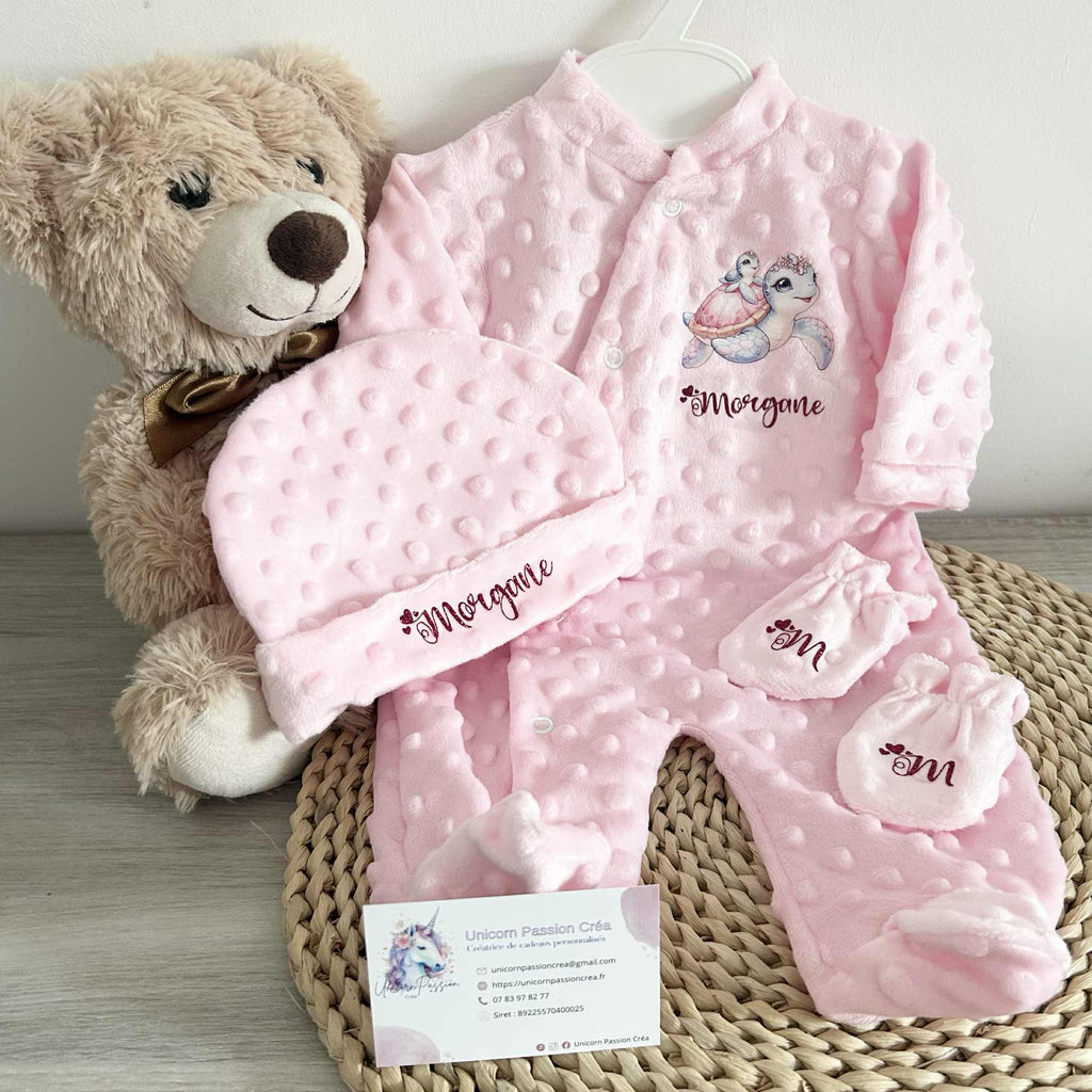 Coffret Pyjama Minky 3pcs Personnalisé
