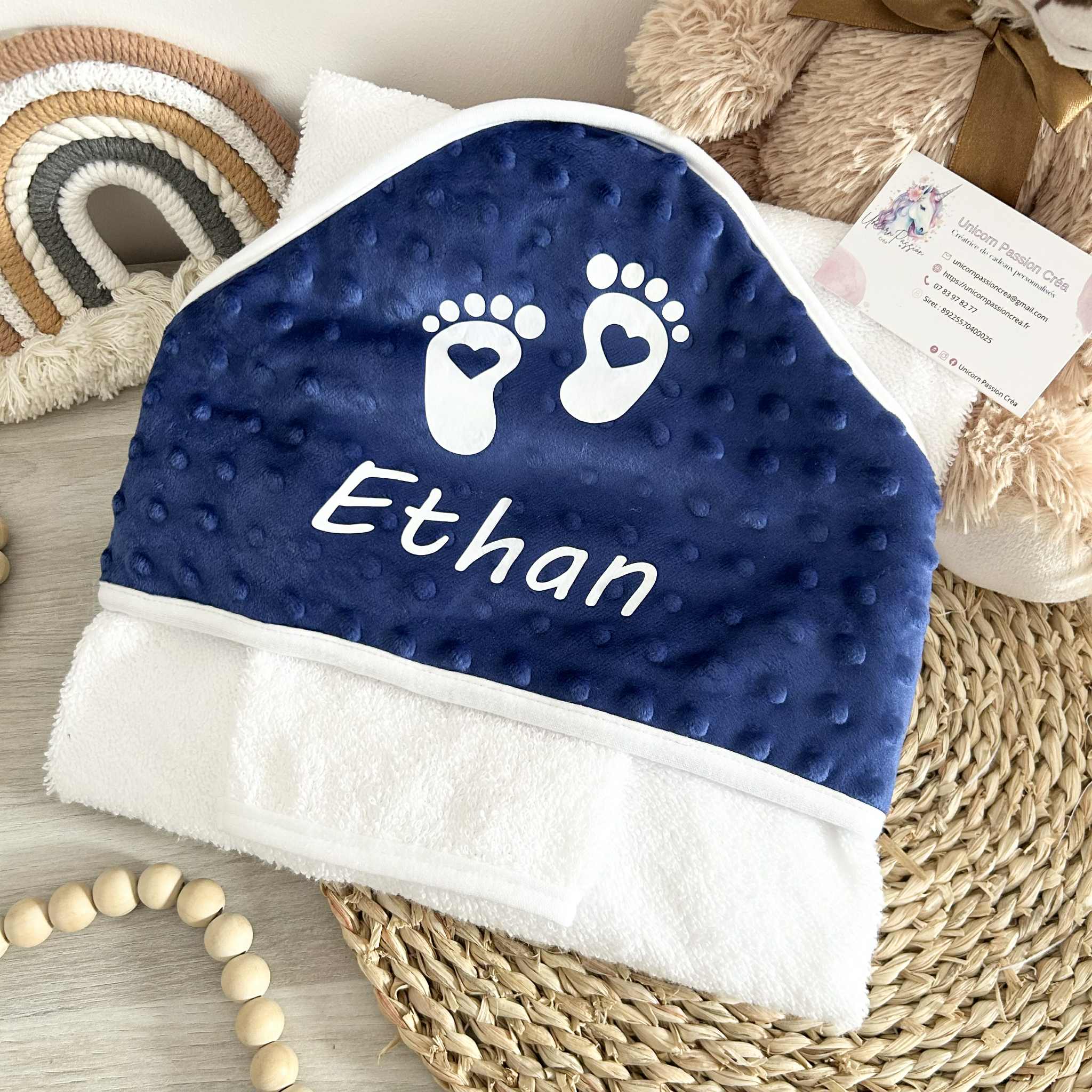 Cape de Bain Minky Personnalisée