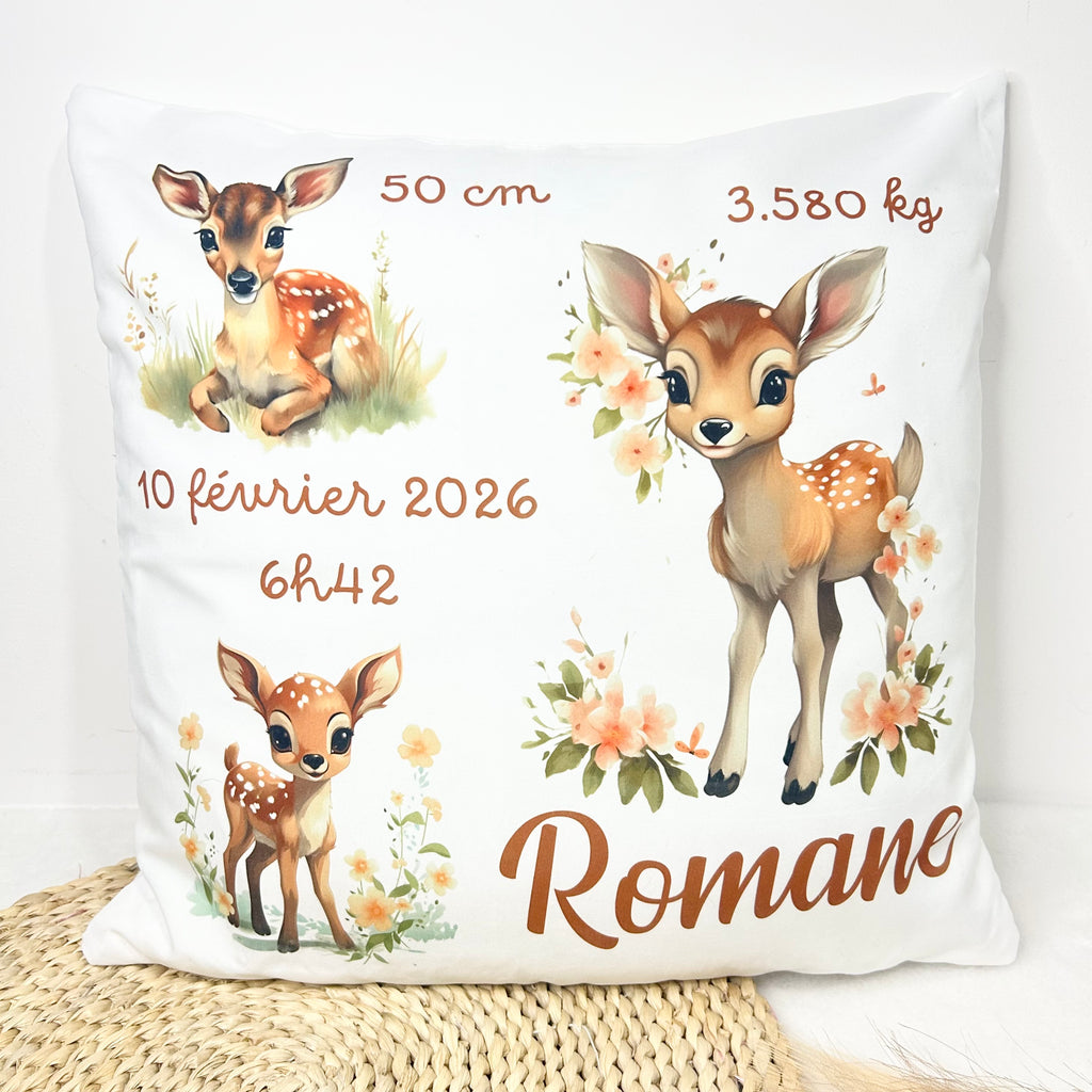 Housse de Coussin Naissance - Biche