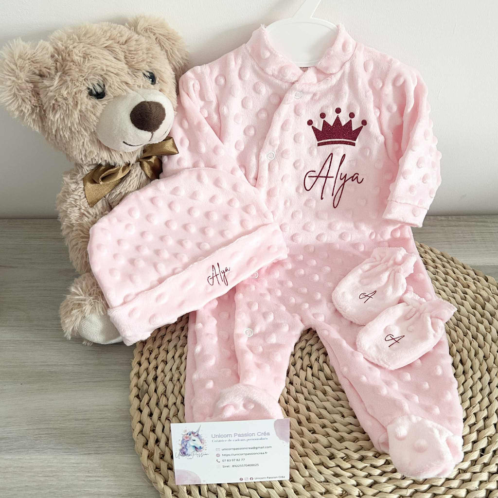 Coffret Pyjama Minky 3pcs Personnalisé