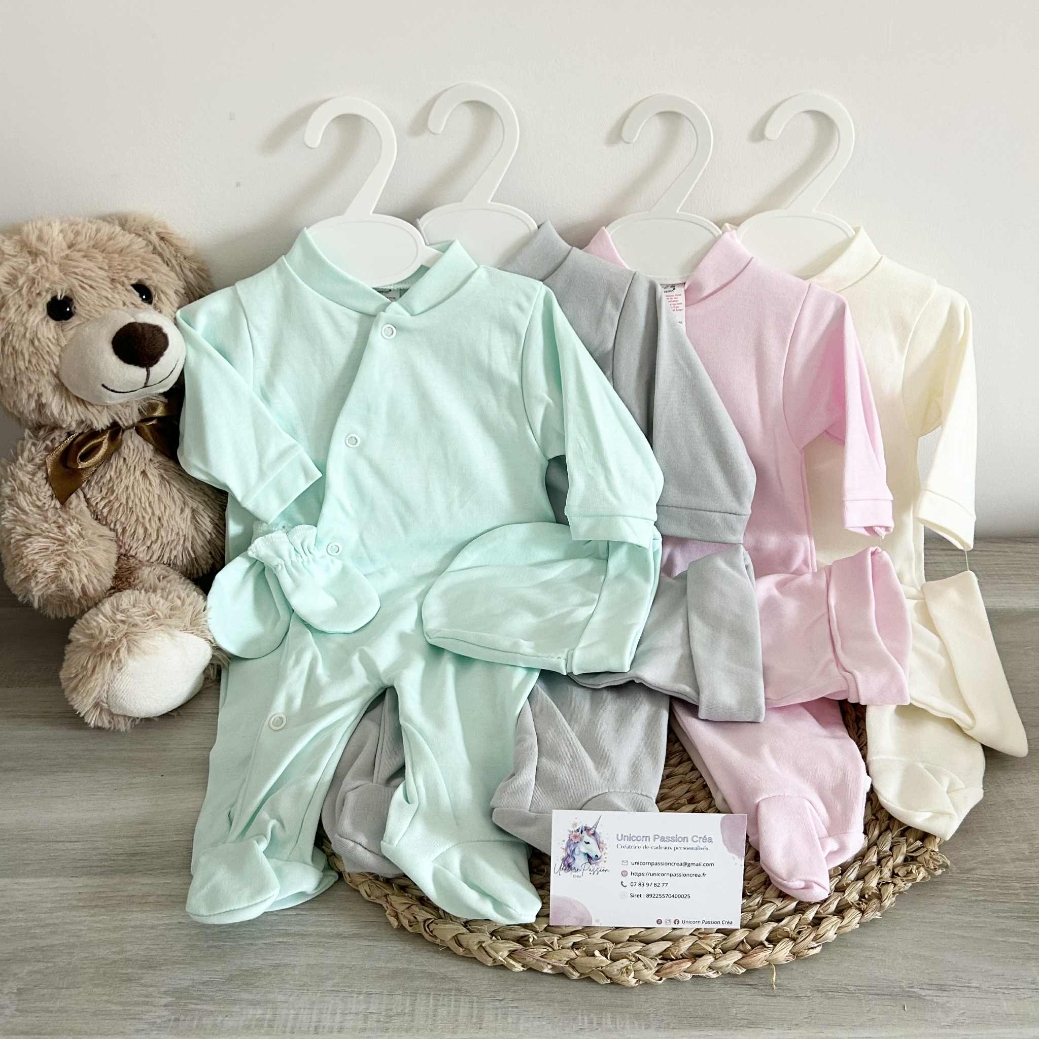 Coffret Pyjama Coton 3PCS à Personnaliser (Plusieurs Modèles)