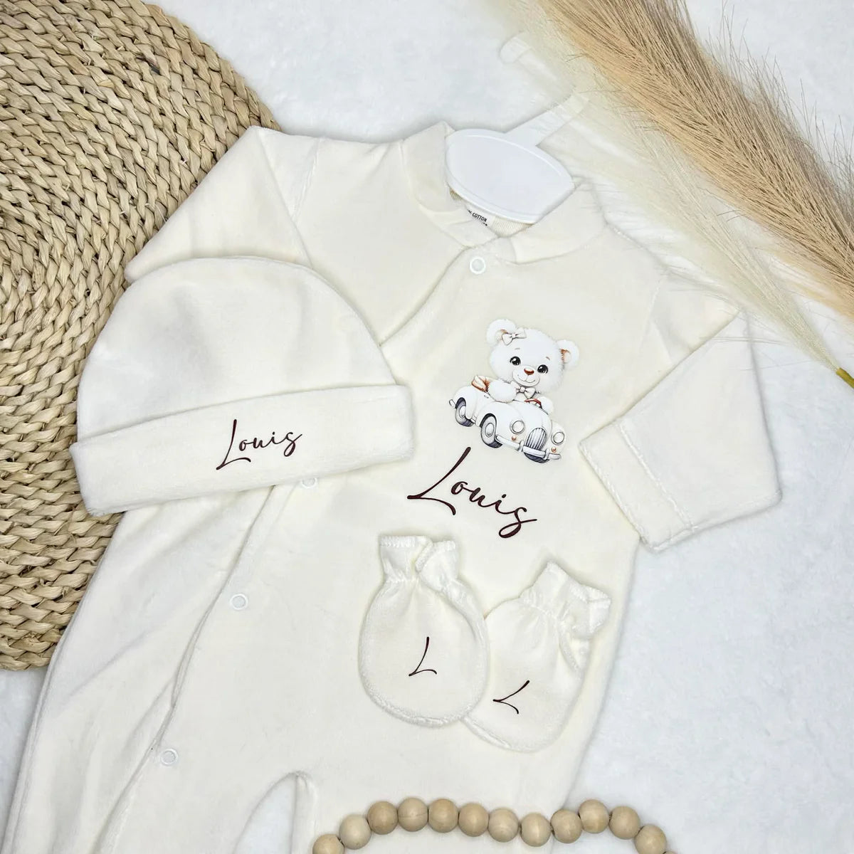 Coffret Pyjama 3pcs - Velours (9 couleurs)
